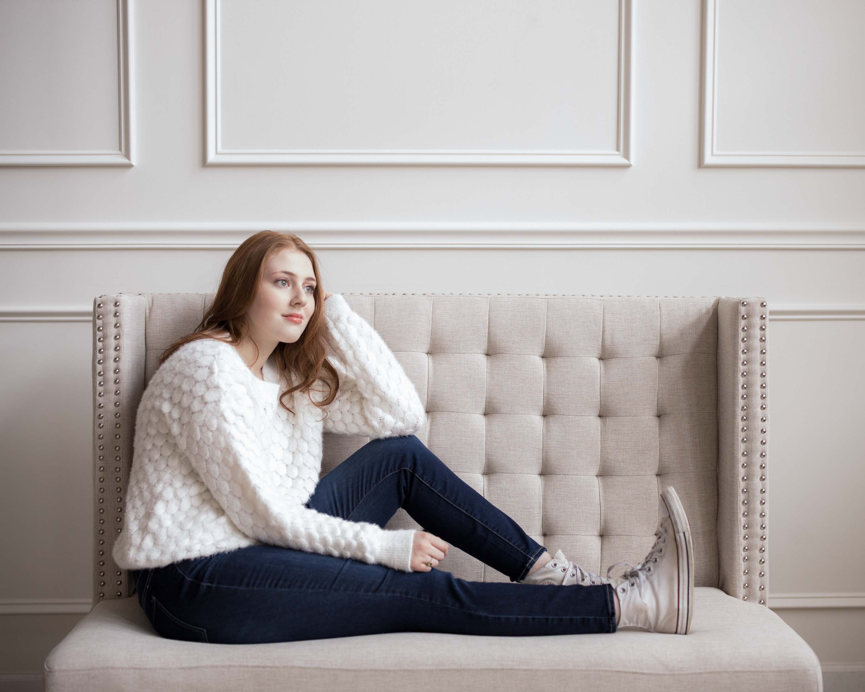 Teen portrait photographed in the studio